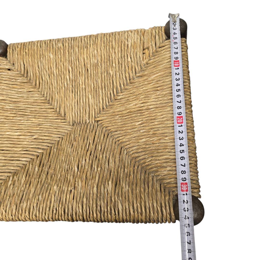 松本民芸家具　ラッシスツール　廃盤　木製　ビンテージ 足加工あり