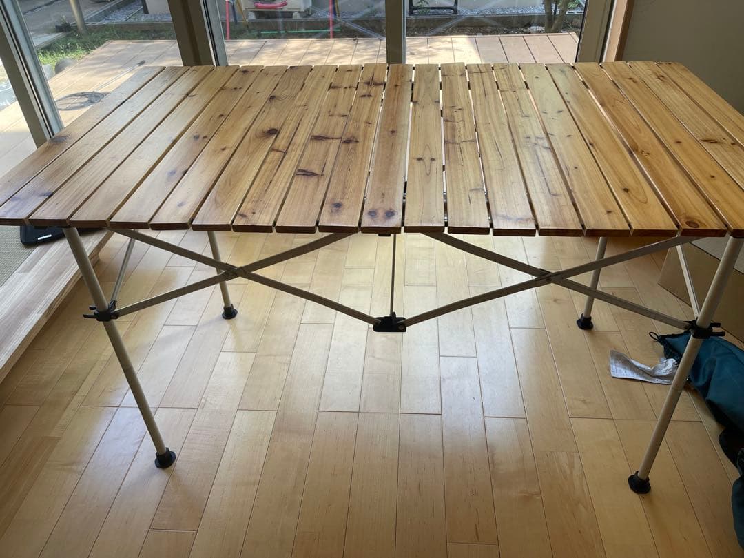 Coleman 折りたたみ木製テーブル ナチュラルウッドロールテーブル120廃盤