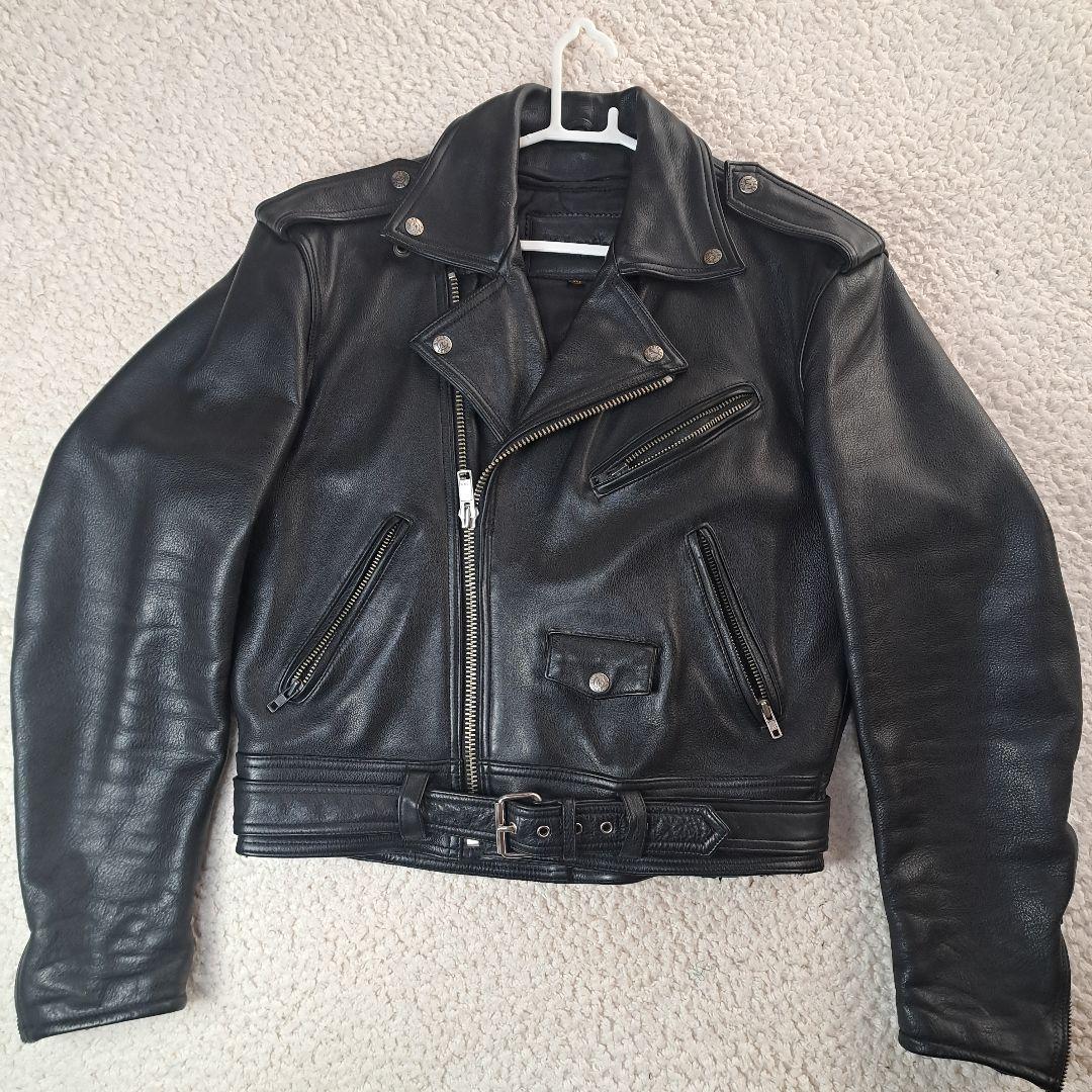 【極美品】 ダブルライダースジャケット 黒 Lサイズ
