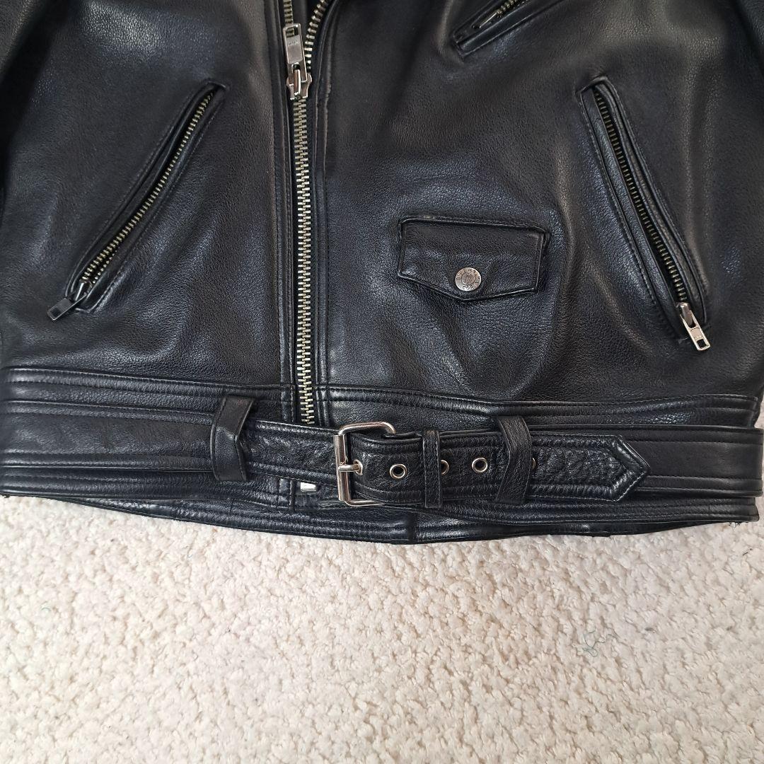 【極美品】 ダブルライダースジャケット 黒 Lサイズ