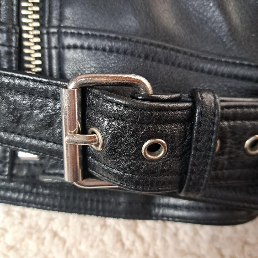 【極美品】 ダブルライダースジャケット 黒 Lサイズ