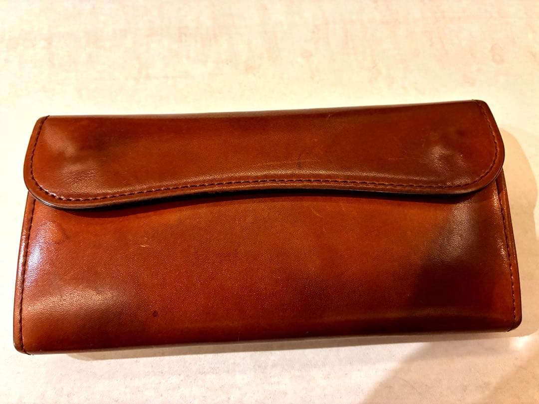 WILDSWANS ブラウンレザー 長財布 WAVE