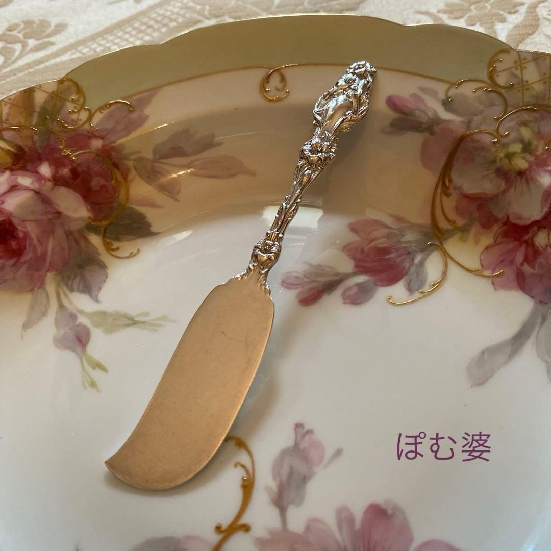 【Whiting ホワイティング】純銀／バターナイフ「Lily」モノグラム無し