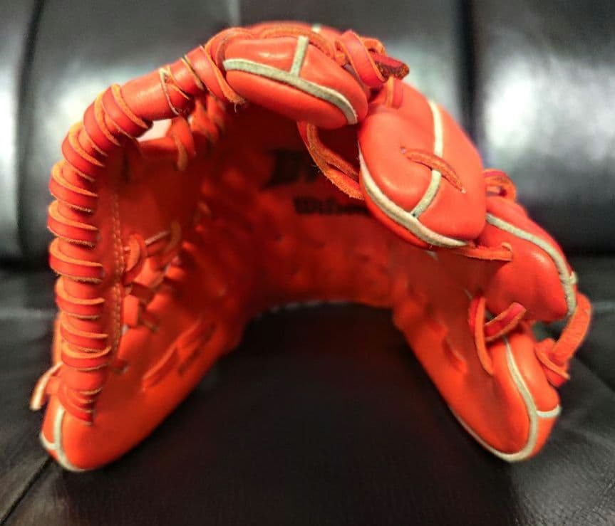 Wilson ウィルソン D-MAX 一般軟式 外野用グローブ オレンジ