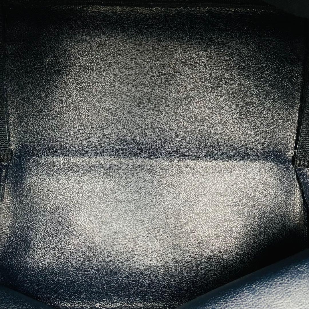 美品 Herve Chapelier トートバッグ キャンバス ネイビー 舟型