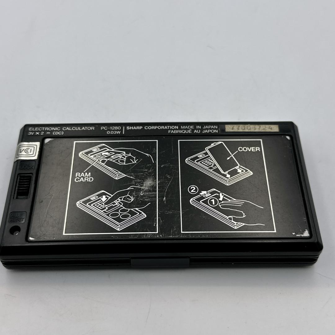 【良品】SHARP ポケットコンピューター PC-1280 ブラック 動作品