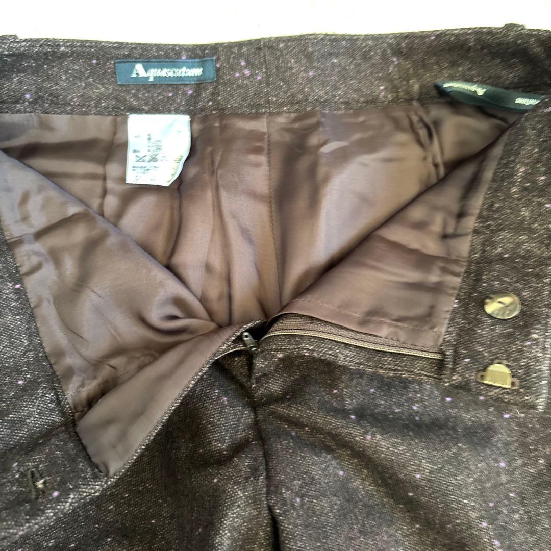 【美品】AQUASCUTUM アクアスキュータム パンツスーツ ウール 絹