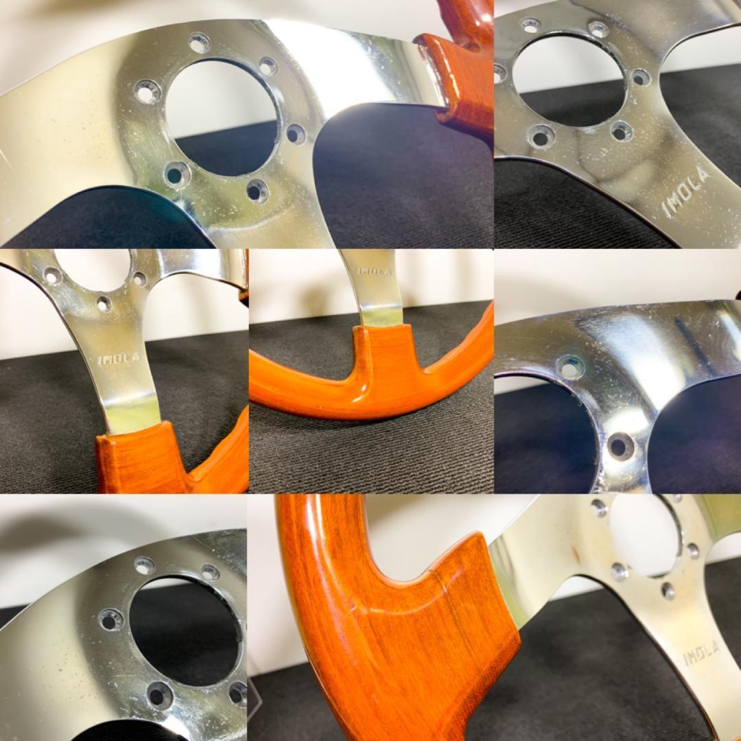 希少 イタルボランテ Imola イモラ ウッドステアリング メッキスポーク