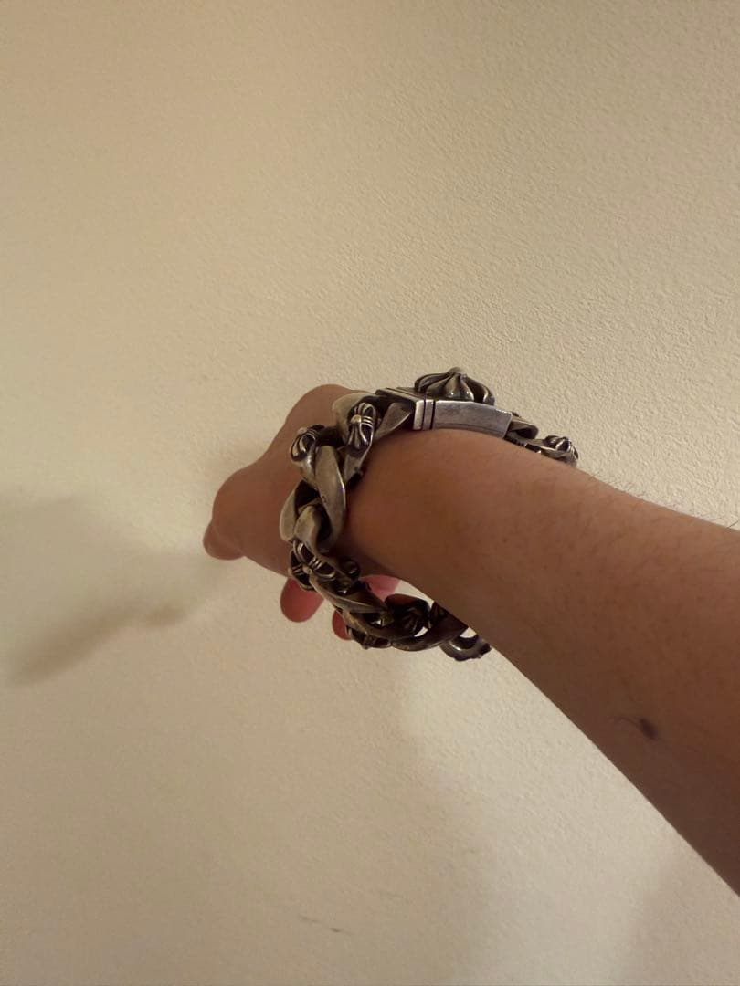 クロムハーツ ファンシーラージ BOX IDブレスレット 11リンク 原本付き！