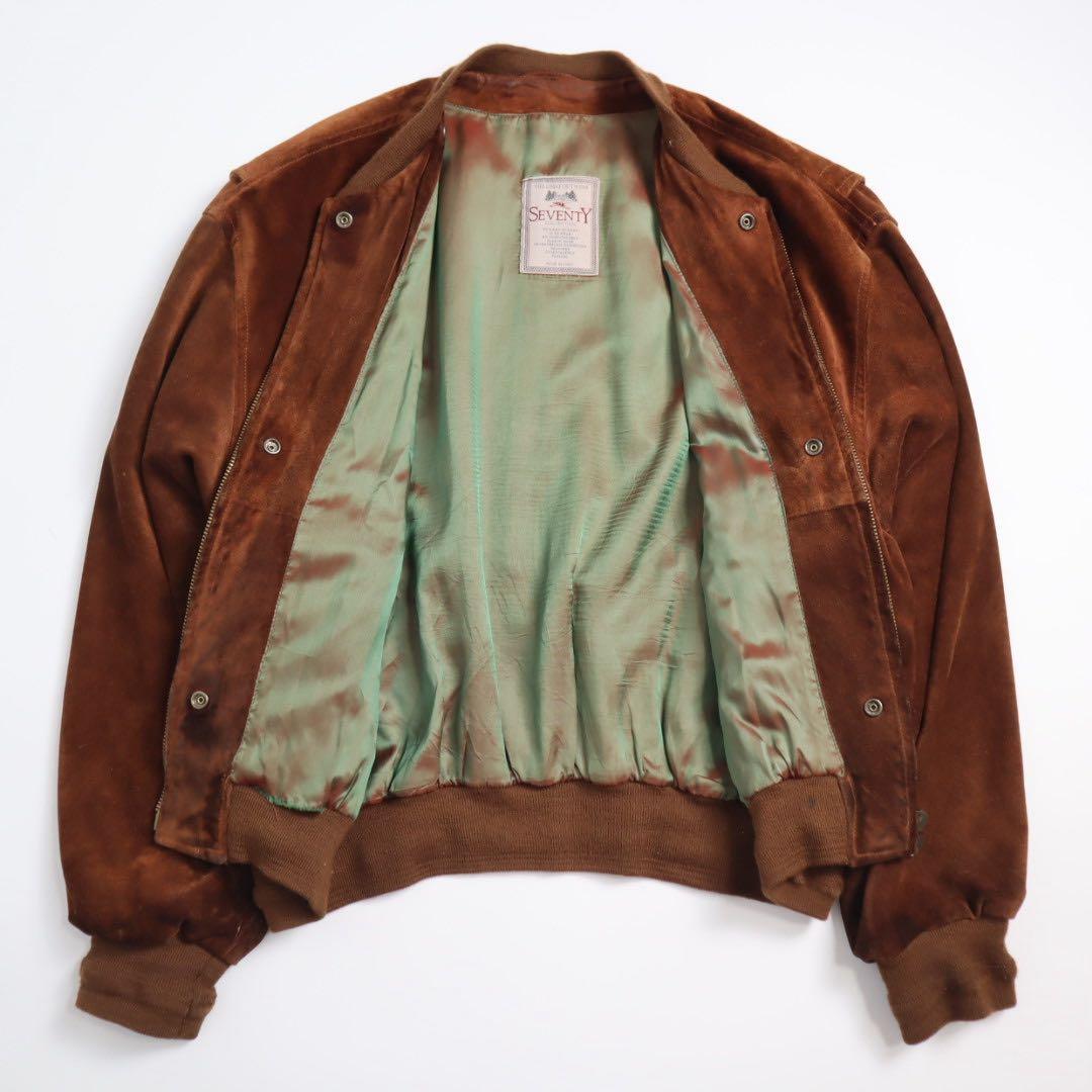 Vintage イタリア製 2way スウェード レザー フライトジャケット
