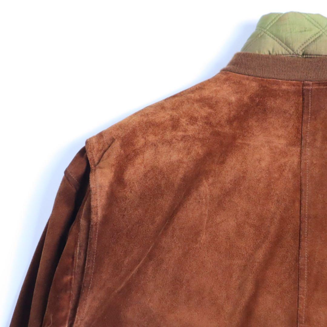 Vintage イタリア製 2way スウェード レザー フライトジャケット