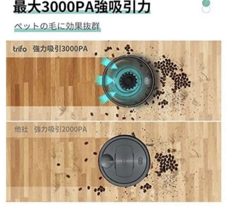 ロボット掃除機　クリーナー　Trifo お掃除ロボット　3000Pa　アレクサ
