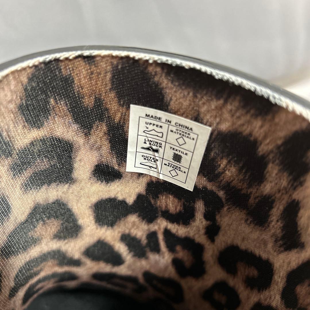 美品 HUNTER ハンター レオパード レインブーツ ショートブーツ UK3