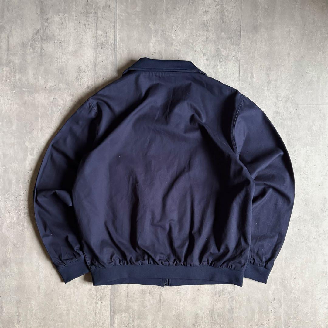 【00s vintage】ハリントンジャケット　裏地チェック　短丈　茄子紺