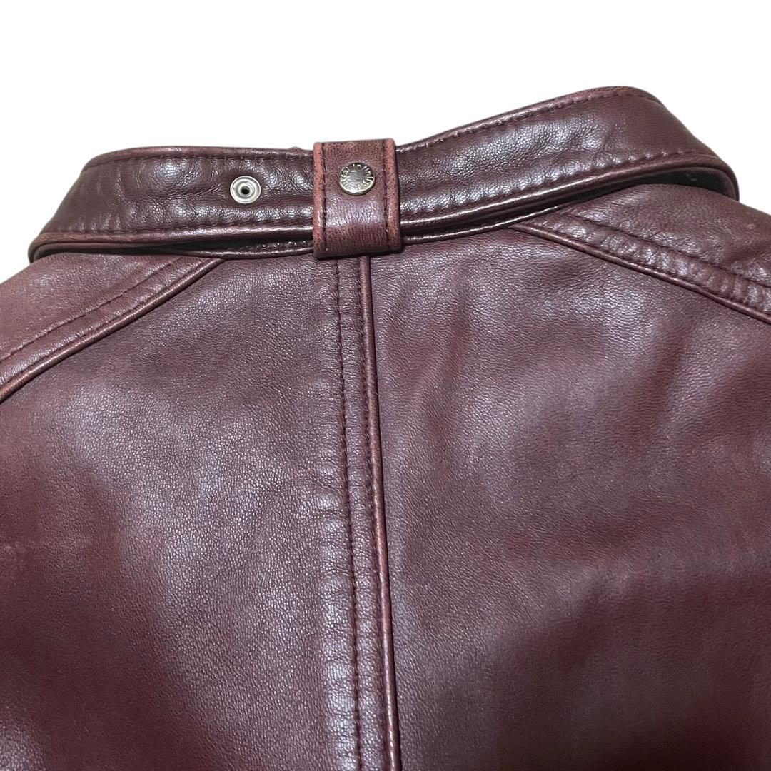 neutral infinity ラムレザー シングルライダース L ボルドー