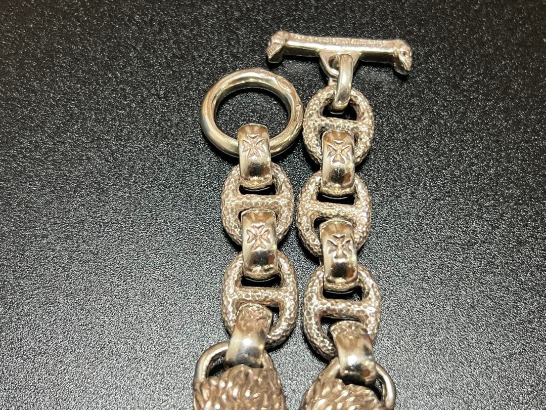 ガボールtype☆2ライオンヘッズ ブレスレット☆美品シルバー925