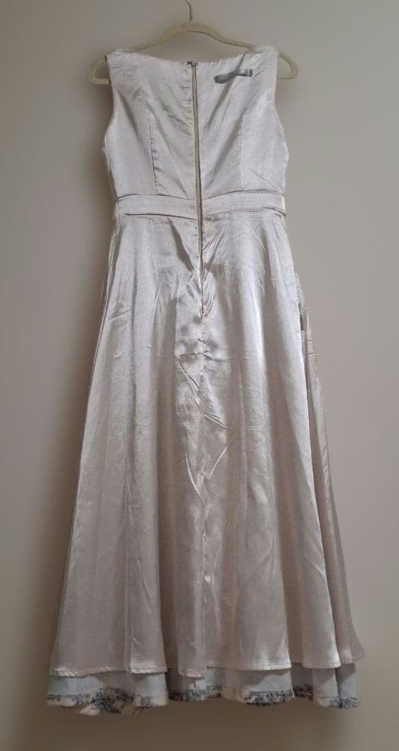 う*！様 花柄ノースリーブマキシドレス ローブドフルール キャバドレス