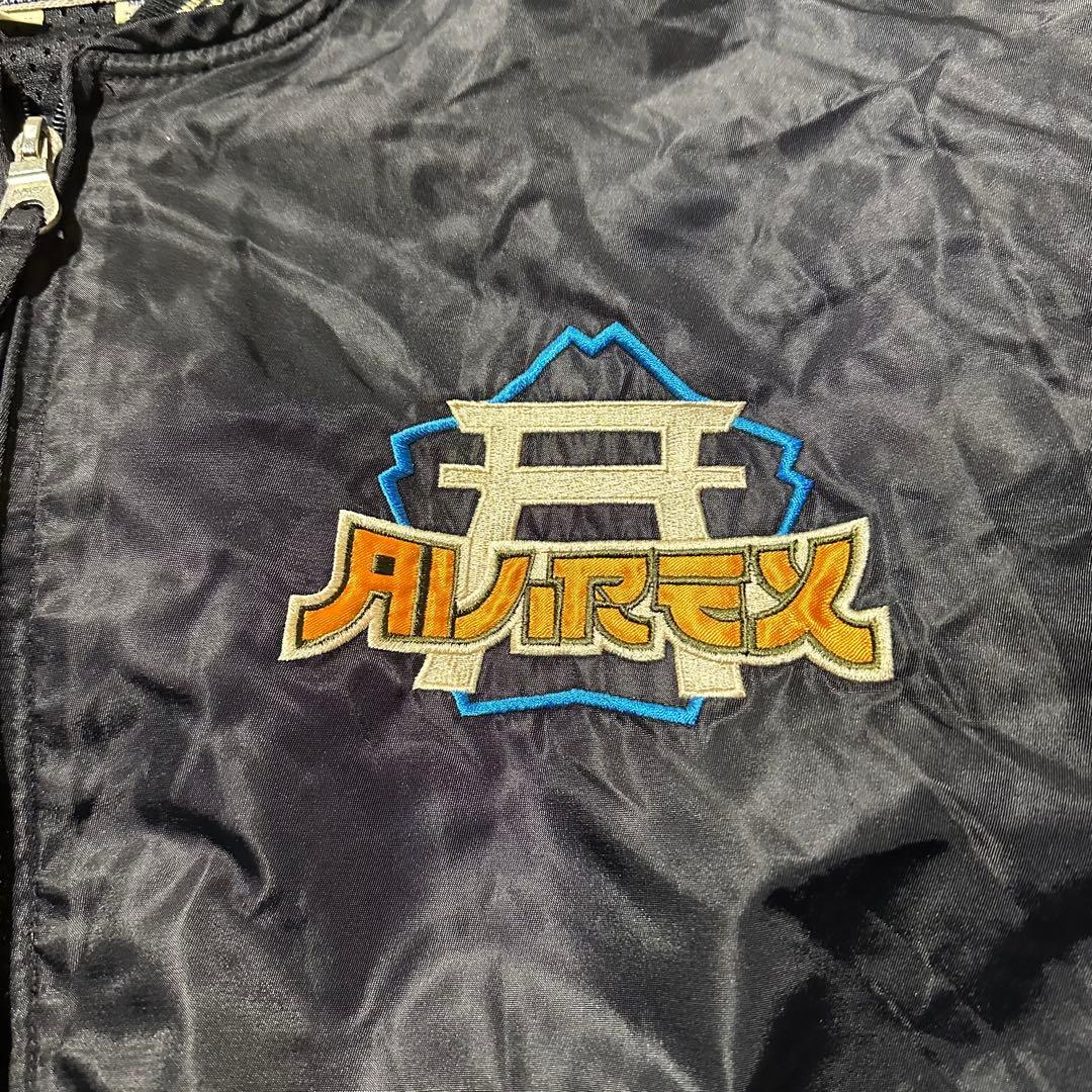AVIREX アヴィレックス　刺繍スカジャン　ジャケット XXL 龍 メッシュ