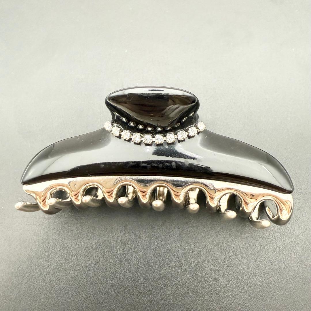 美品✨acca アッカ ヘアクリップ ニューコラーナ ビジュー ブラック 黒