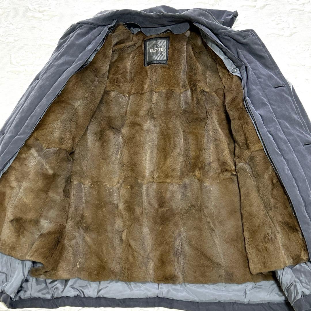 【未使用品】RIZZARE UOMO 毛皮ラビットファーライナー付 モッズコート