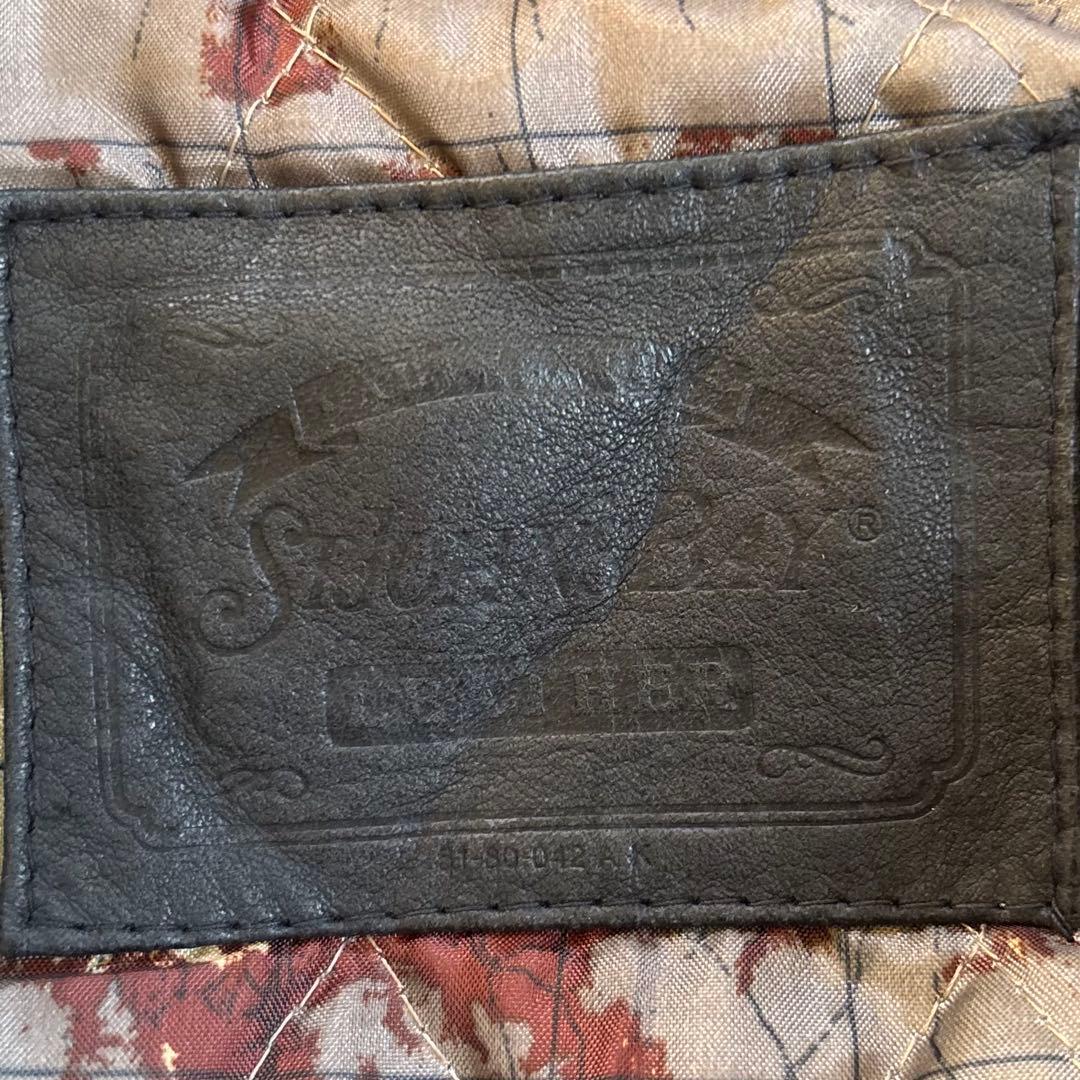 90s レザージャケット　黒　ブラック　ヴィンテージ　セントジョンズベイ