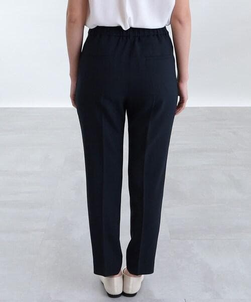 現行品【INDIVI】ノーカラージャケット＋タックテーパードパンツ　グレー