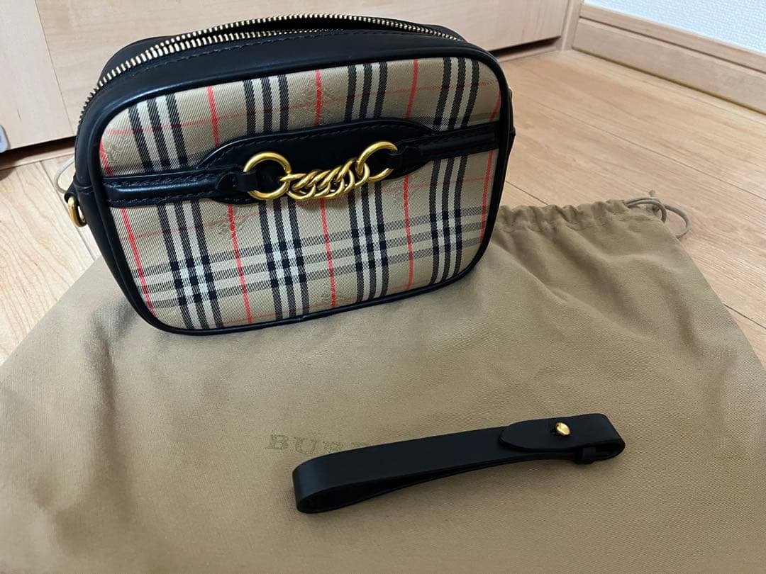 バーバリー BURBERRY ウエストバッグ ベルトポーチ ブラックマルチカラー