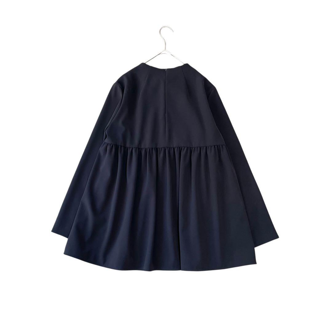 現行✨未使用級✨yori セレモニーリボンブラウス フォーマル ネイビー 38