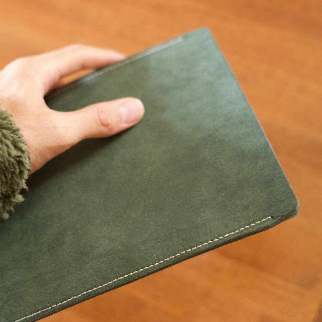 本革レザー iPadminiケース イタリアンレザー グリーン