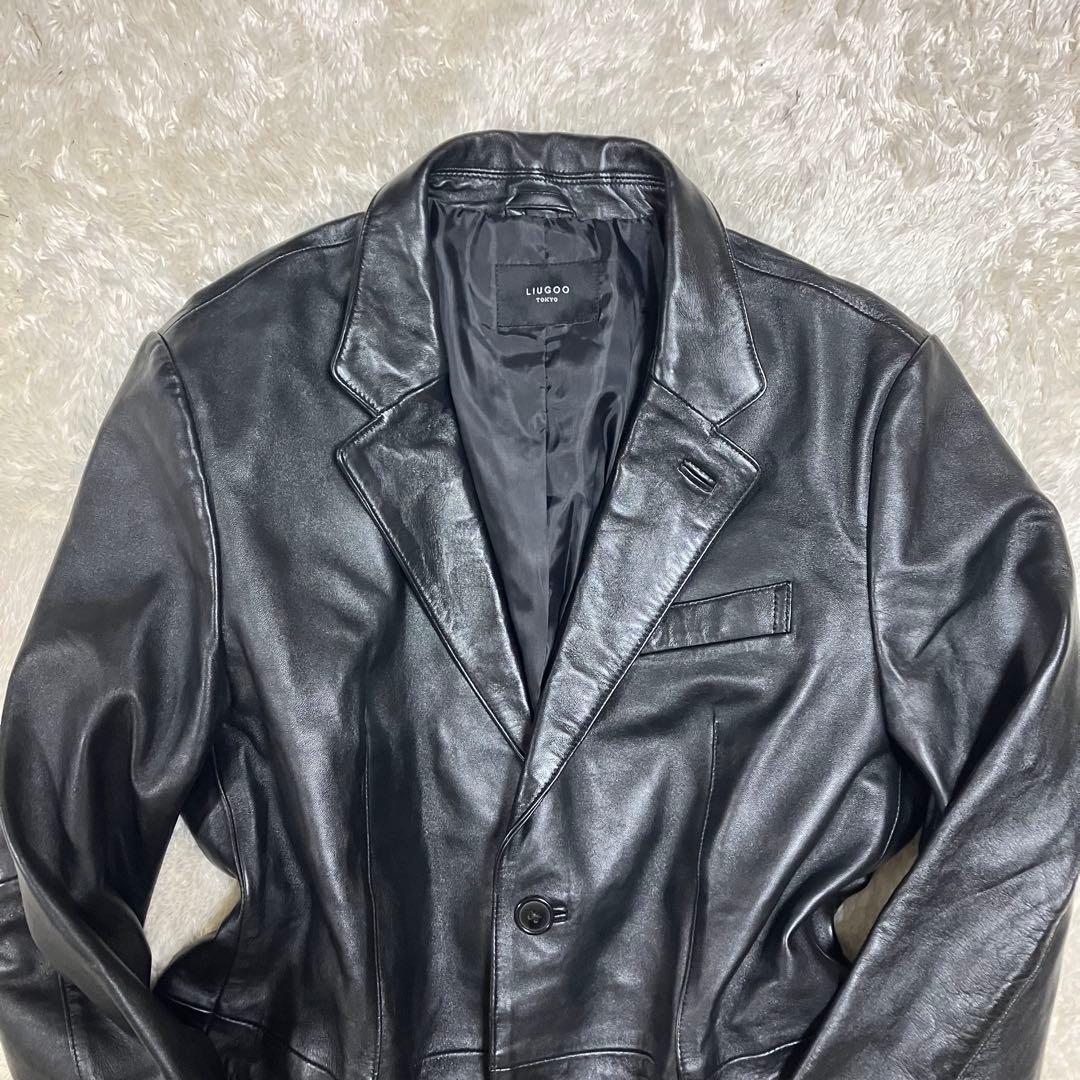 ミッシェル様LIUGOO LEATHERS テーラードジャケット　羊革　レザー