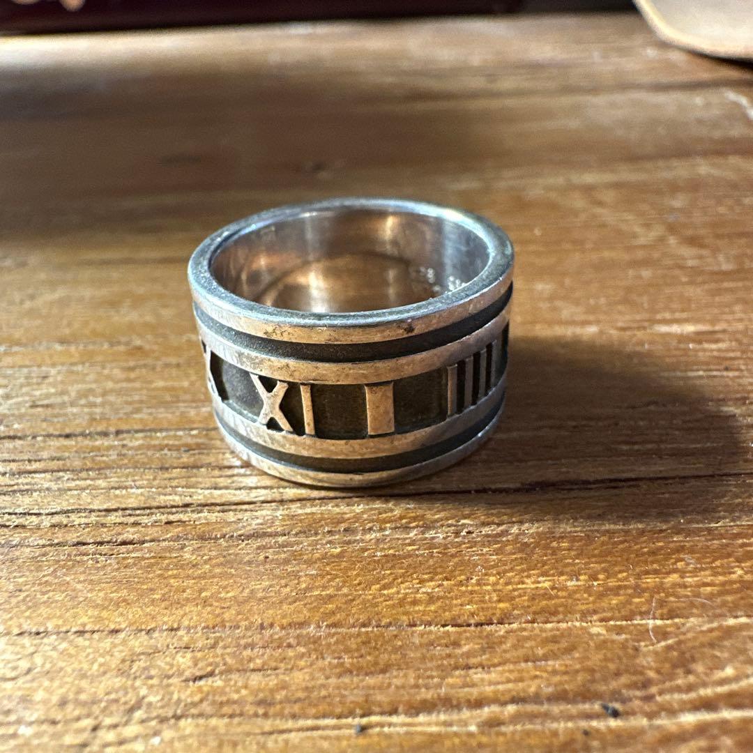 だ*)様 ティファニー　アトラス　リング　925 ワイド　約17号