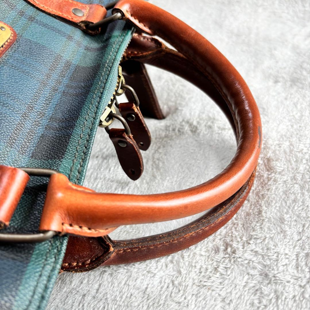 ✨️美品 ポロラルフローレン ボストンバッグ ２WAY グリーン PVCレザー