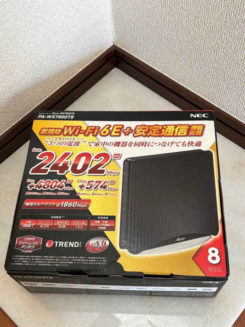 NEC Wi-Fi 6E ルーター PA-WX7800T8