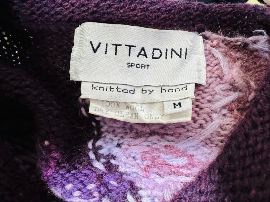 Vittadini ハンドメイドニット 花柄 ワンピース L