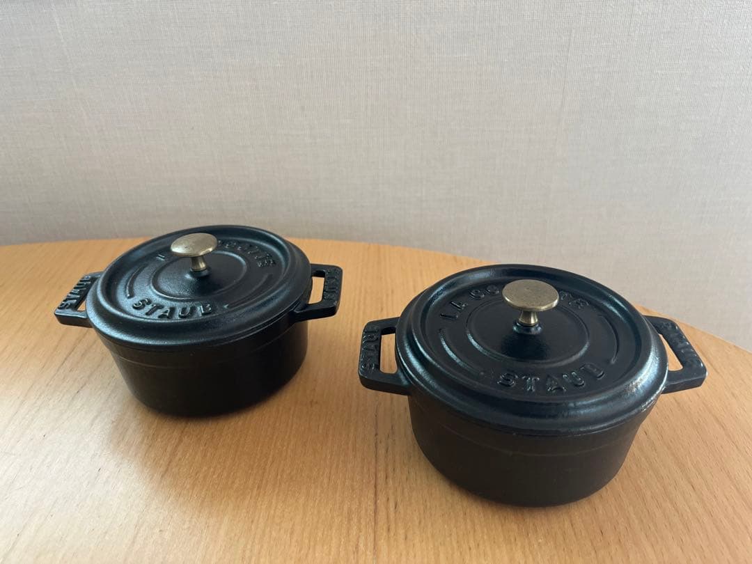 〈2個〉STAUB ストウブ COCOTTE ココット 10cm 黒 ブラック