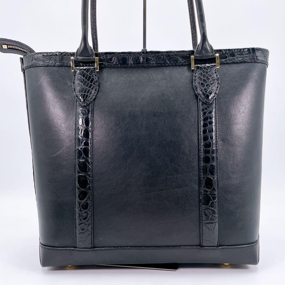 【伝説の一品】ZELE-PARIS ゼルパリ クロコダイル トートバッグ 肩掛け