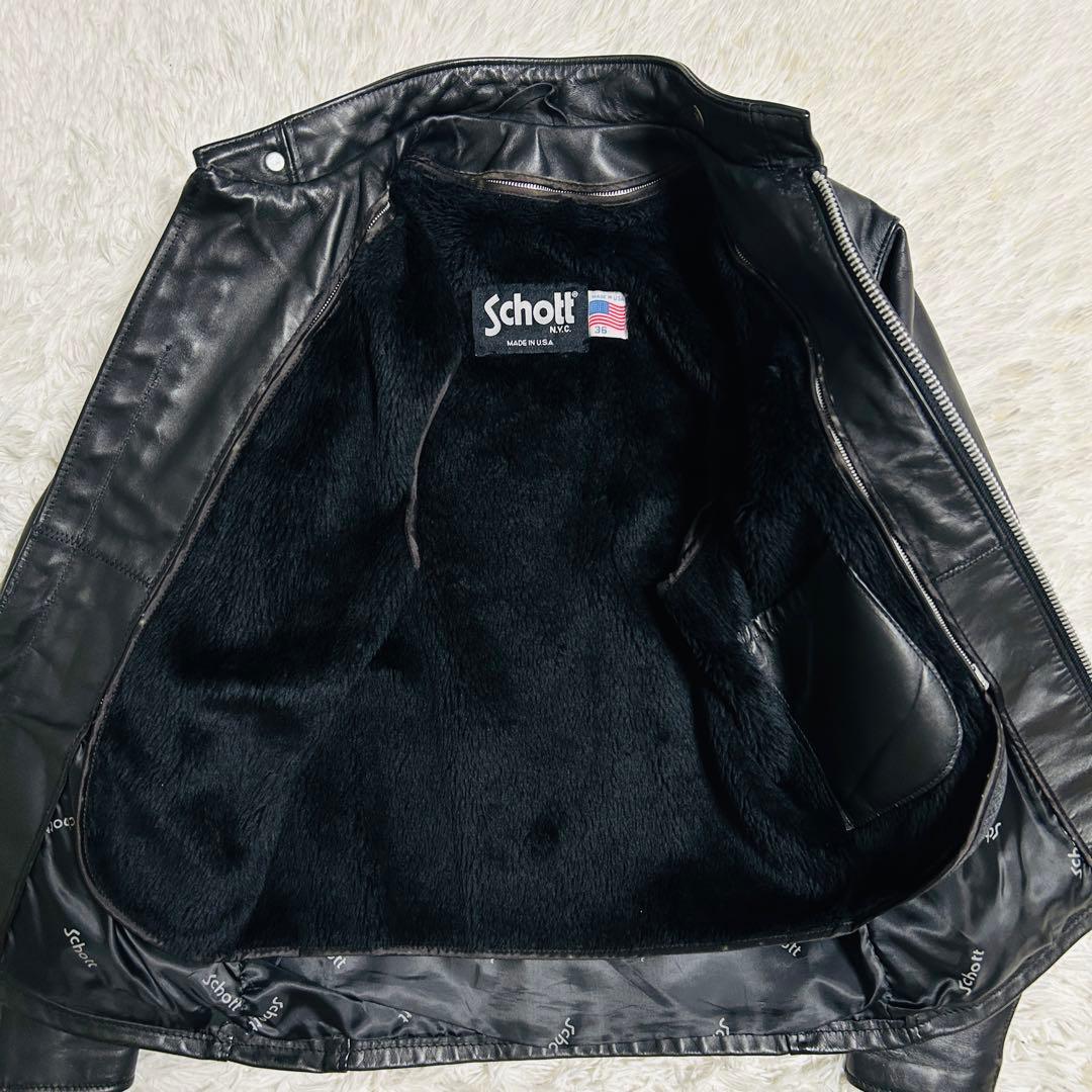 ショット Schott 641 36 ボアライナー付き ライダースジャケット