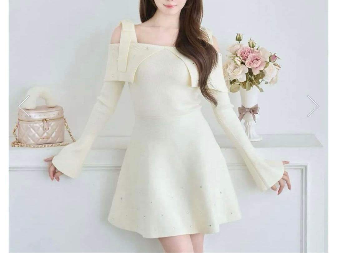 ロゼミューズ Bijou knit mini onepiece❤︎