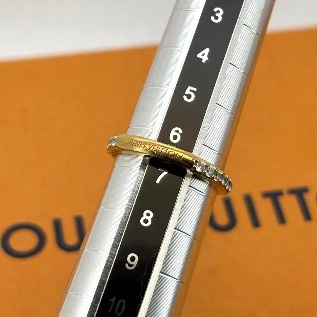 美品　ルイヴィトン リング　アイコニック　LV ストーン ゴールド 6.5号