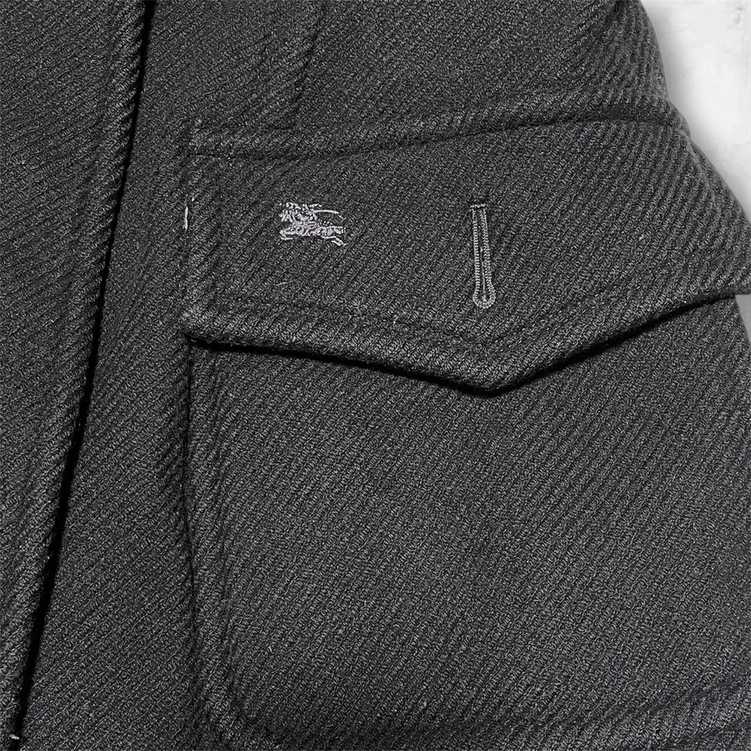 【美品】バーバリー、ダッフルコート、Lサイズ、ノバチェック、シャドーホース、黒