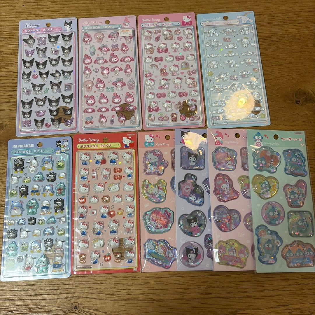 【国内正規品】サンリオ　ボンボンドロップシール　第一弾　はぴだんぶい　他　10枚