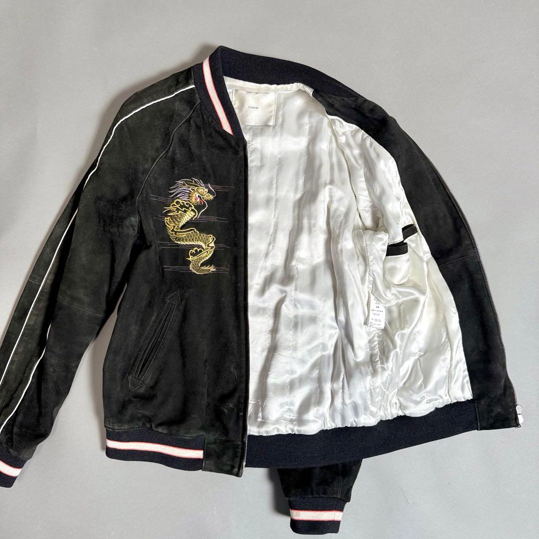 COVERT suede leather SOUVENIR JKT 46 黒