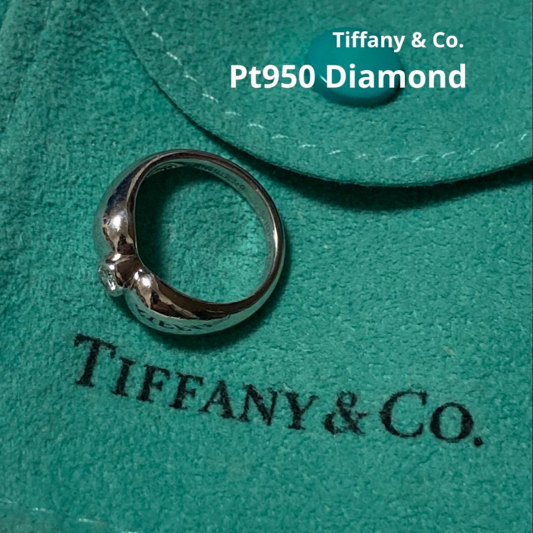 Tiffany ティファニー Pt950 ダイヤモンド ティアドロップ リング