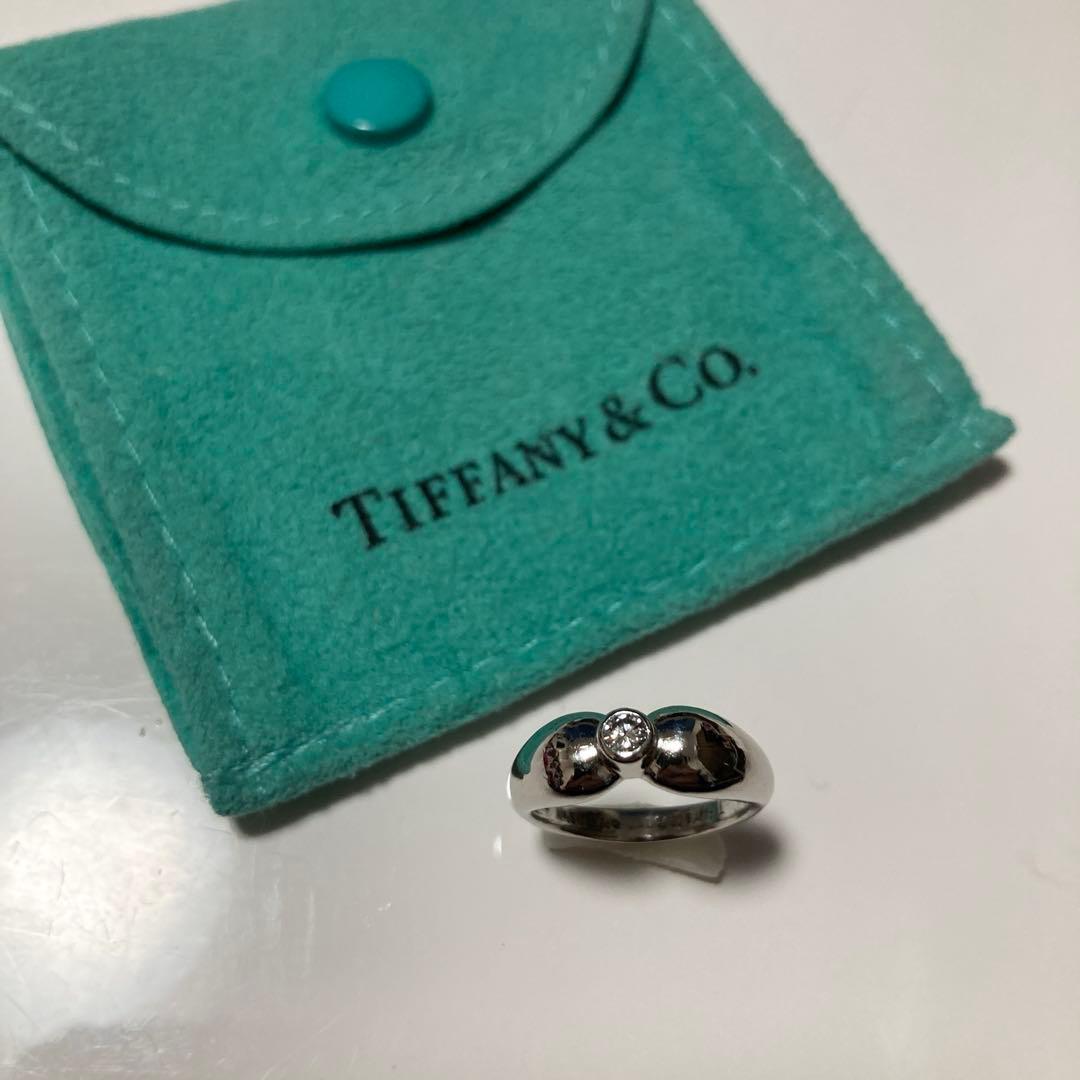 Tiffany ティファニー Pt950 ダイヤモンド ティアドロップ リング