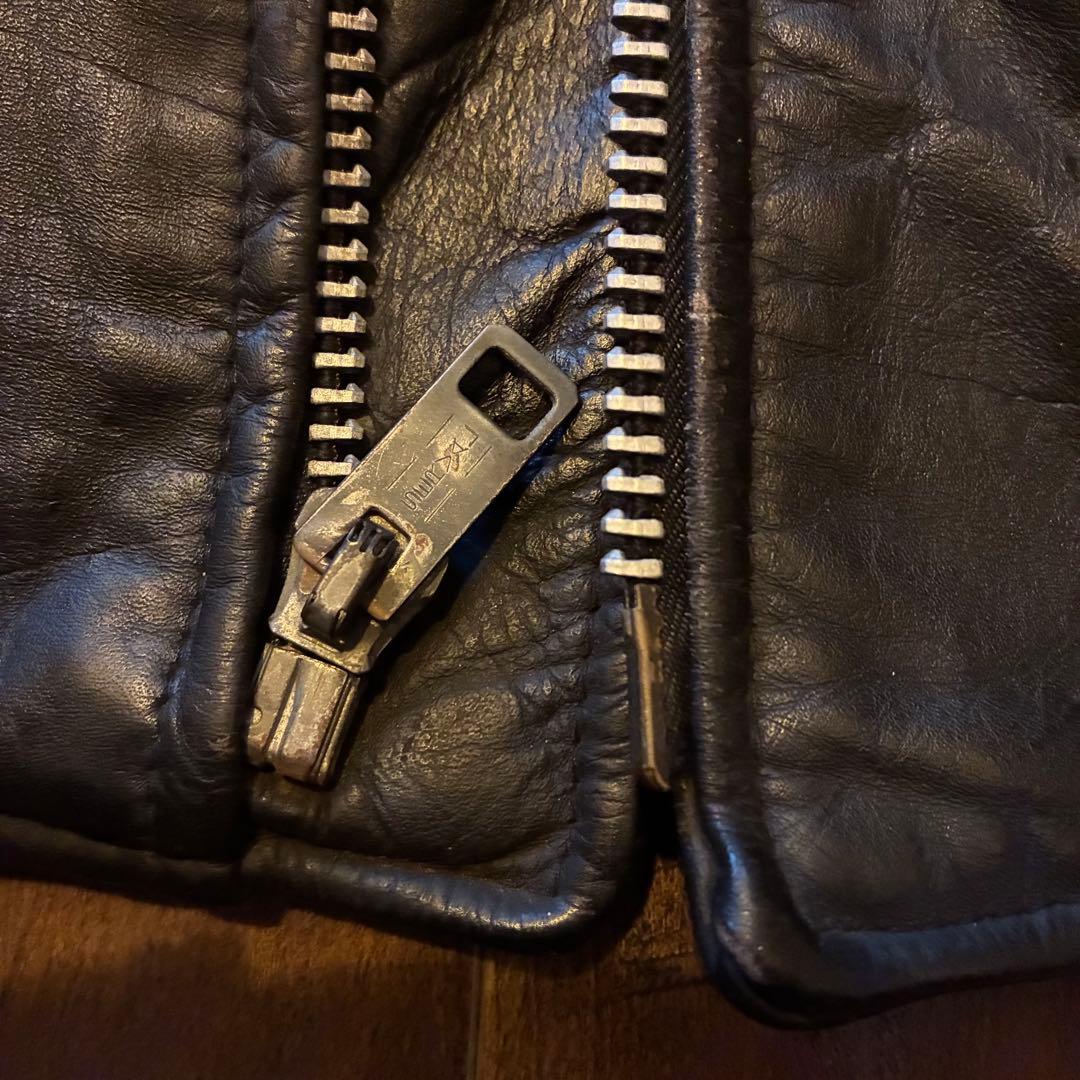70s vintage excelled レザーダブルライダースジャケット 古着