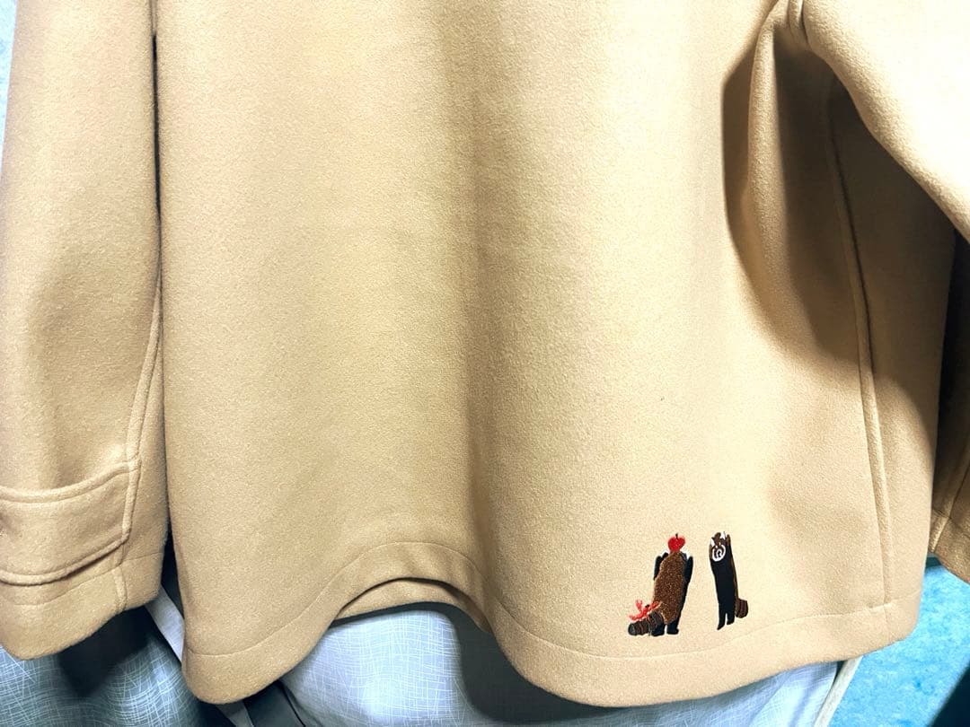 グラニフ イカク バックスタイル ダッフルコート ベージュ Lサイズ