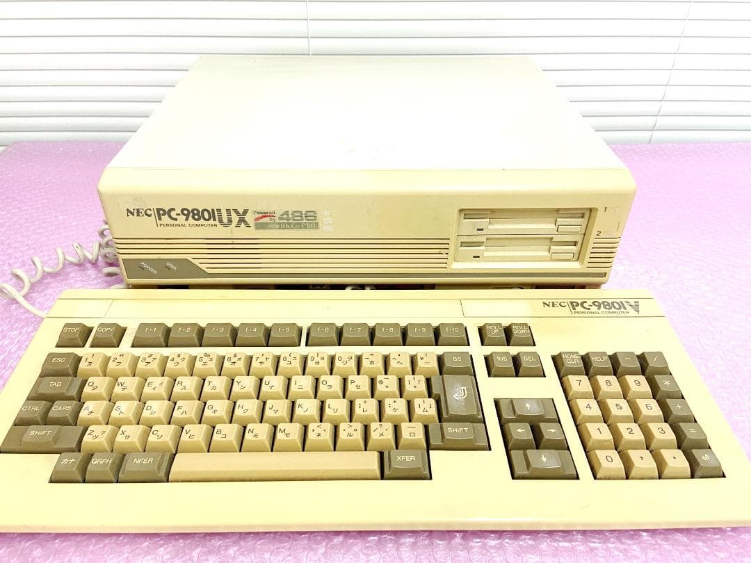 【動作済良好！】NEC PC-9801UX21 3.5インチFDD*2ドライブ