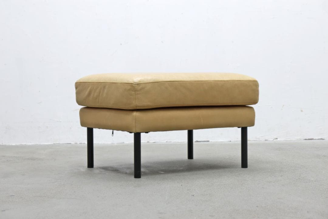 ウニコ ホクストン 本革 オットマン スツール チェア モダン 1