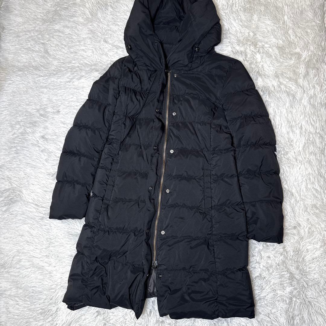 美品✨アンタイトル ホワイトダック ダウンコート ボリュームカラー 42 黒