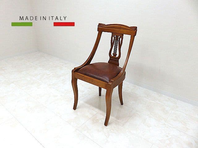 メ*ジ様 イタリア製　アールヌーヴォー様式サイドチェア　彫刻/アンティーク様式